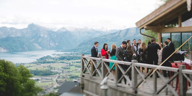 Destination-Wedding - Art der Location: Hotel / Chalet - Die Panorama-Terrasse - zum Luftholen und zum Feiern... - Gmundnerberghaus
