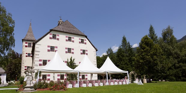 Destination-Wedding - Pinzgau - Zelt für Feiern im Schlosspark - Schloss Prielau Hotel & Restaurants