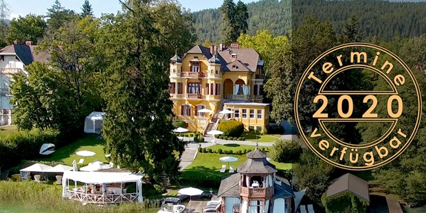 Destination-Wedding - Österreich - Miralago - Ansicht vom See - Hotel SCHLOSSVILLA MIRALAGO - die wundervolle, einzigartige Location direkt am Wörthersee - 